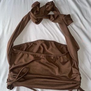 Brown crop top